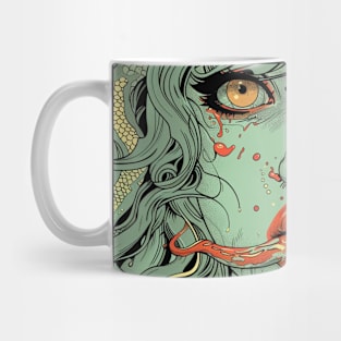 Snake Tongue Beautiful Girl Mug